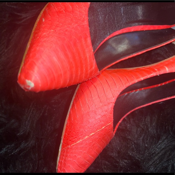 Rachel Roy Neon Tangerine Textured Pumps - Picture 9 of 9